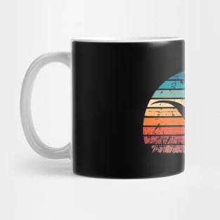 Trex Dinosaur Retro Sunset Mug